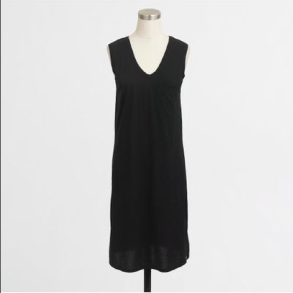 J. Crew Black Sleeveless Pocket Dress